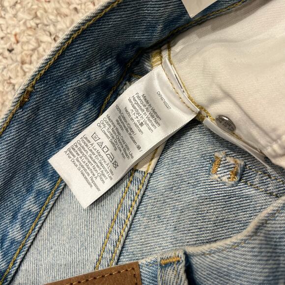 NWT Madewell Pierced Barrel Leg Jeans Sz 24 Petite Light Wash Denim - Picture 4 of 6